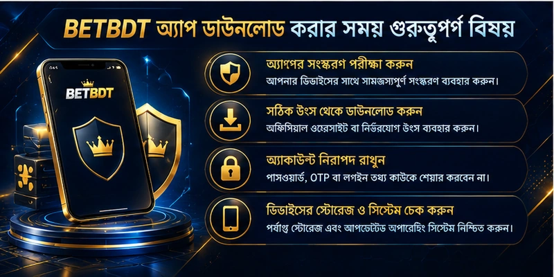 BETBDT অ্যাপ ডাউনলোড করার সময় গুরুত্বপূর্ণ বিষয় BETBDT অ্যাপ ডাউনলোড করার সময় গুরুত্বপূর্ণ বিষয়