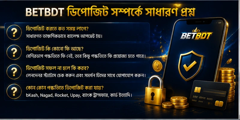 BETBDT ডিপোজিট সম্পর্কে সাধারণ প্রশ্ন BETBDT ডিপোজিট সম্পর্কে সাধারণ প্রশ্ন
