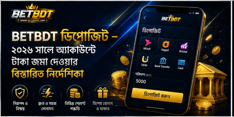 BETBDT ডিপোজিট – 2026 সালে অ্যাকাউন্টে টাকা জমা দেওয়ার বিস্তারিত নির্দেশিকা