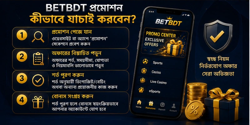 BETBDT প্রমোশন কীভাবে যাচাই করবেন?