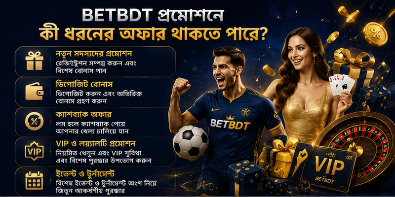BETBDT প্রমোশনে কী ধরনের অফার থাকতে পারে?