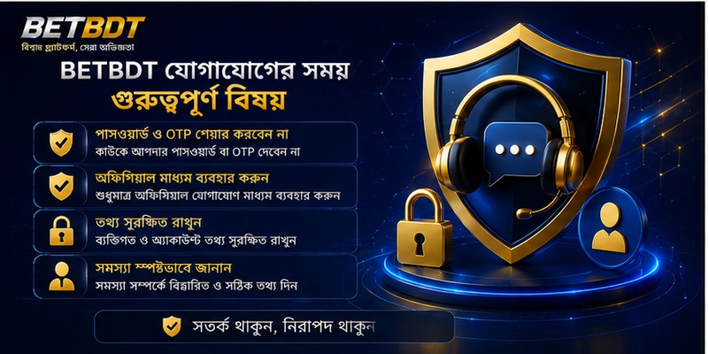 BETBDT যোগাযোগের সময় গুরুত্বপূর্ণ বিষয় BETBDT যোগাযোগের সময় গুরুত্বপূর্ণ বিষয়