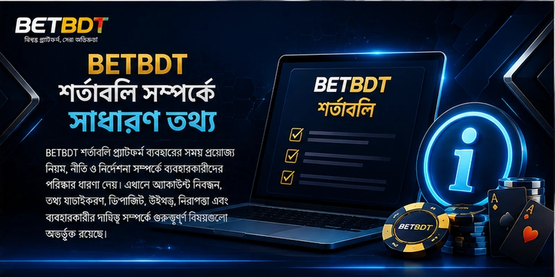 BETBDT শর্তাবলি সম্পর্কে সাধারণ তথ্য BETBDT শর্তাবলি সম্পর্কে সাধারণ তথ্য