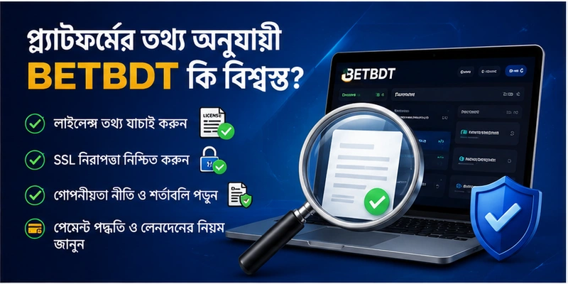 প্ল্যাটফর্মের তথ্য অনুযায়ী BETBDT কি বিশ্বস্ত?